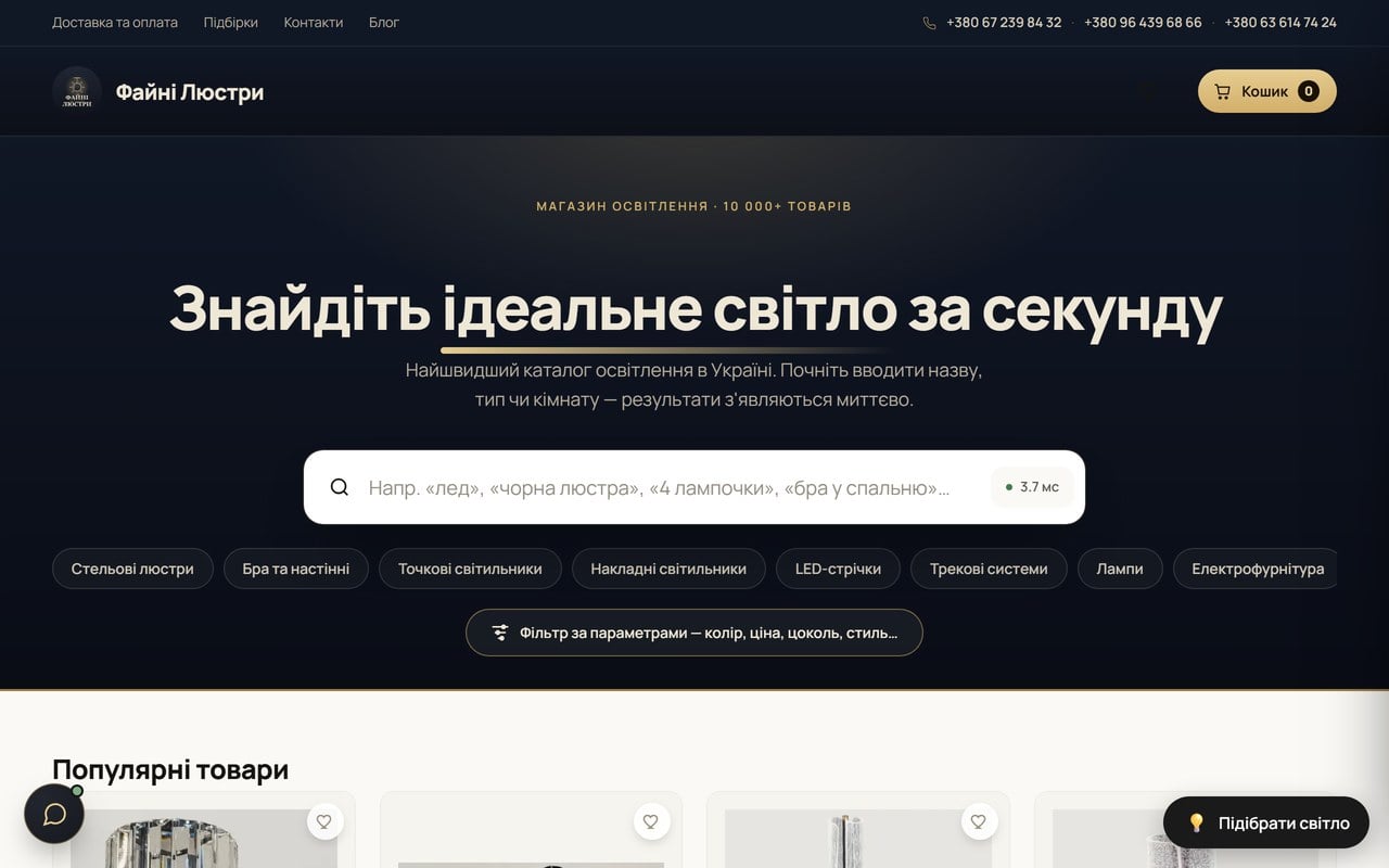 Файні Люстри